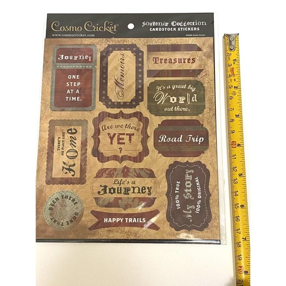 Lot Of 4 Cosmo Cricket Cardstock Stickers Jitterbug, Storybook, Souvenir, Wanted - Picture 3 of 5